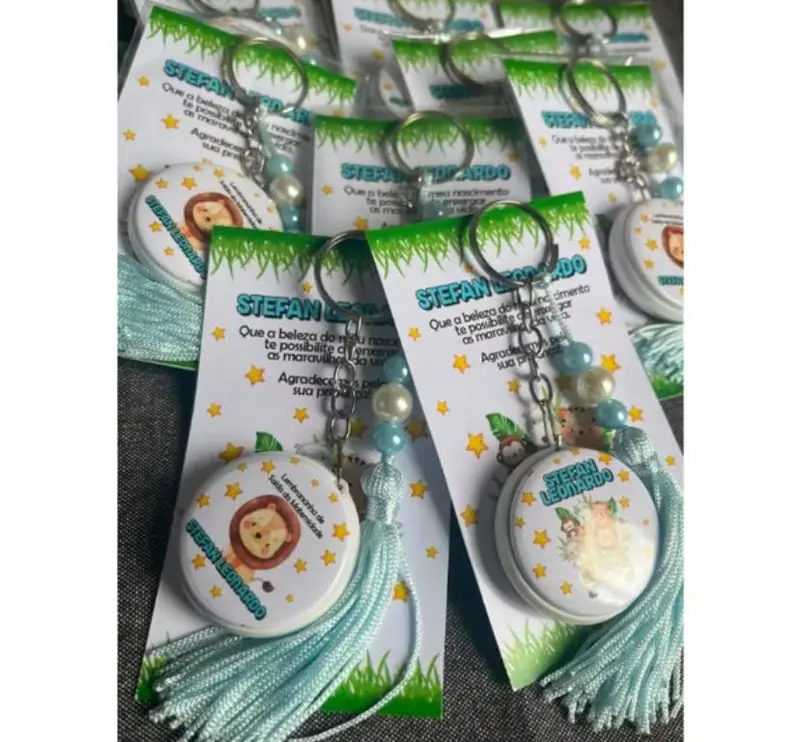 Chaveiro Botton Dupla Face 2,5cm Tassel Nascimento