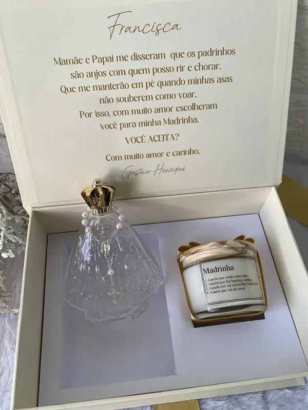 Caixa Vela + Imagem Água Benta